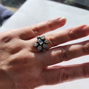 Silver Moonstone Ring